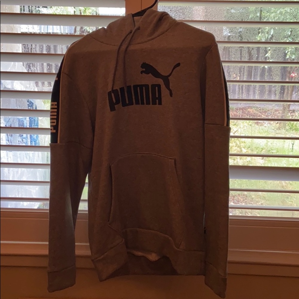 Puma pull over grey hoodie